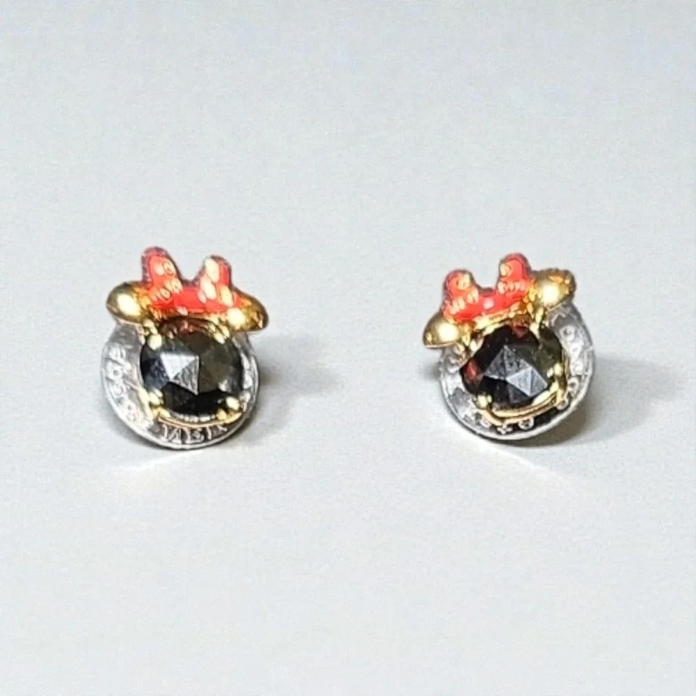 Disney x Kate Spade New York Minnie Mouse Cubic Zirconia Stud Earrings Gold Tone